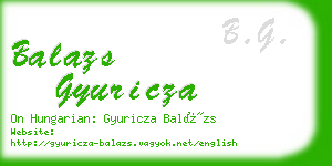 balazs gyuricza business card